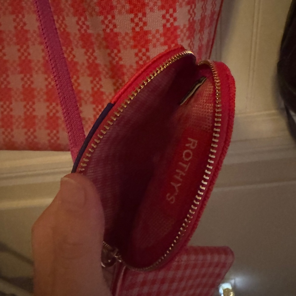 Rothy's Red and White Checkered Tote Bag - Picture 6 of 9
